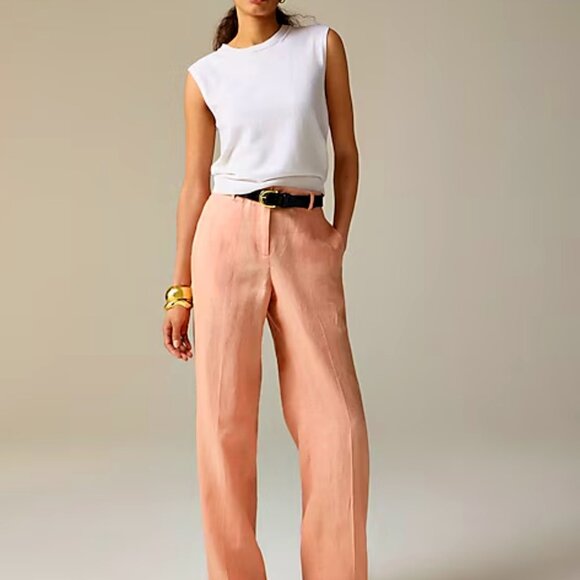 J. Crew Pants - J.Crew Linen pants, Harbor style, peach clay color